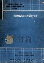 全国食品机械引进设备一览表  第九分册   1989.05  PDF电子版封面    全国包装和食品机械全行业基本情况和发展前景调查研究课题组 