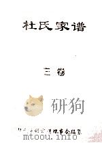 杜氏家谱 3卷 1995 PDF电子版封面 杜氏重修家谱理事会编纂