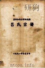 吕氏宗谱 孟津扣马系新安龙渠 1991 PDF电子版封面