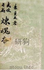 炼魂谷  武侠长篇   1949  PDF电子版封面    朱贞木著 