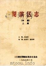 湖滨区志  上  初稿   1997  PDF电子版封面    沈实勇主编；张登节，薛宗彬编辑 