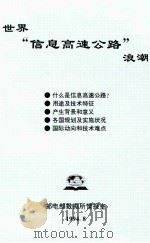 世界“信息高速公路”浪潮 1994 PDF电子版封面 邮电部数据所情报室编
