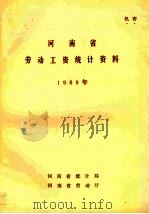河南省劳动工资统计资料 1989年 1990 PDF电子版封面 河南省统计局,河南省劳动厅编