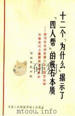 十二个“为什么”揭示了“四人帮”的极右本质 1977 PDF电子版封面 解放军报社编