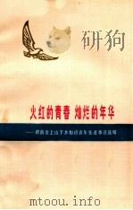火红的青春  灿烂的年华  湖南省上山下乡知识青年先进事迹选编   1975  PDF电子版封面  3109·388  张国清等著 