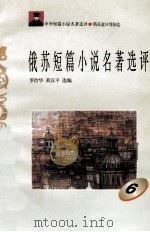 俄苏短篇小说名著选评 6 1996 PDF电子版封面 7810294482 罗治华,黄汉平选编