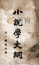 小说学大纲 1928 PDF电子版封面 金慧莲编