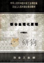 铁合金理化原理 中级本 PDF电子版封面 冶金工业部