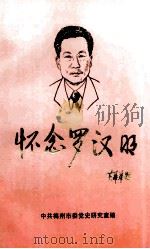 怀念罗汉明 1999 PDF电子版封面 中共梅州市委党史研究室编