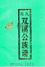 陈氏双溪公族谱 广东平远超竹 1995 PDF电子版封面