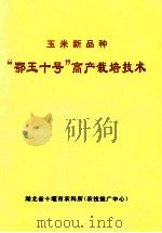 玉米新品种“鄂玉十号”高产栽培技术 PDF电子版封面 湖北省十堰市农科所(农技推广中心)编