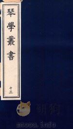 琴学丛书 13 1994 PDF电子版封面 7805685525 杨宗稷纂撰