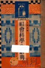 社会科学小辞典 1935 PDF电子版封面 施伏量编著