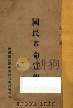 国民革命宣传集第一集 PDF电子版封面 中国国民党中央执行委员会编