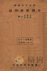 中国经济问题 1933 PDF电子版封面 五云五,李圣五主编