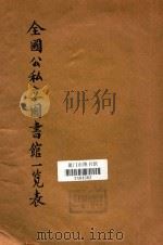 全国公私立图书馆一览表 PDF电子版封面