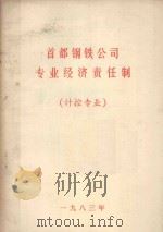 首都钢铁公司专业经济责任制  计控专业（1983 PDF版）