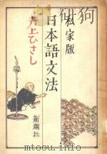 私家版 日本语文法 1981 PDF电子版封面 井上著