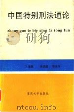 中国特别刑法通论 1996 PDF电子版封面 7562413169 朱启昌,李永升主编