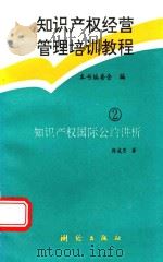 知识产权经营管理培训教程 1995 PDF电子版封面 7503008261 本书编委会编