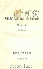 孟津县分行业“九五”及2010年专题规划  第6辑  社会事业   1995  PDF电子版封面    孟津县计划委员会编 