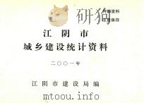 江阴市城乡建设统计资料  2001年（ PDF版）