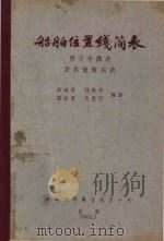 船舶位置线简表  傍子午线及其他常用表（1954 PDF版）