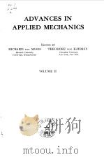 ADVANCES IN APPLIED MECHANICS VOLUME II PDF电子版封面