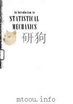 An Introduction to Statistical Mechanics PDF电子版封面