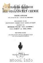 BEILSTEINS HANDBUCH DER ORGANISCHEN CHEMIE VIERTE AUFLAGE DIE LITERATUR BIS 1.JANUAR 1910 UMFASSEND PDF电子版封面