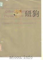 Colloque National de Physique des Plasmas.1977.     PDF电子版封面     