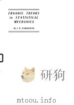 ERGODIC THEORY in STAISTICAL MECHANICS     PDF电子版封面     
