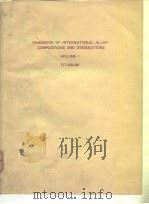 HANDBOOK OF INTERNATILNAL ALLOY COMPOSITIONS AND DESIGNATIONS VOLUME 1 TITANIUM PDF电子版封面