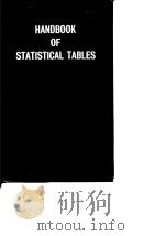 HANDBOOK OF STATISTICAL TABLES PDF电子版封面