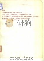 Institute of Electrical and Electronics Engineers. IEEE conference record of 1975 27th Annual Confer PDF电子版封面