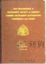 Instrument Society of America.1961 proceedings of Instrument Society of America Summer Instrument-Au PDF电子版封面