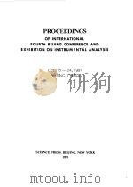 International Fourth Beijing Conference and Exhibi-tion on Instrrmental Analysis(4th:1991)Proceeding PDF电子版封面