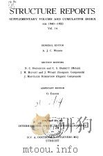International Union of Crystallography. Structure reports; suppl. volum and cumulative index for 194 PDF电子版封面
