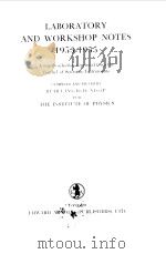 Laboratory And Workshop Notes 1953-1955 PDF电子版封面