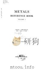 METALS REFERENCE BOOK SMITHELLS THIRD EDITION VOLUME 1 PDF电子版封面