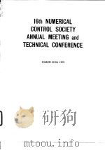 Numerical Control Society.New horizons for manufacturing proceedings of Numerical control society. PDF电子版封面