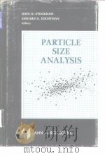 PARTICLE SIZE ANALYSIS PDF电子版封面