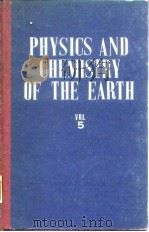 Physics and chemistry of the earth.v.5.1964. PDF电子版封面