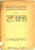 THE APTERYGOTAN FAUNA OF POLAND IN RELATION TO THE WORLD-FAUNA OF THIS GROUP OF INSECTS     PDF电子版封面     