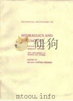 Technical Dictionary of Hydraulics and Pneumatics     PDF电子版封面     