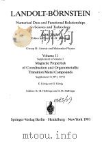 Landolt-Bornstein New Series Numerical Data and Functional Relationships in Science and Technology E PDF电子版封面