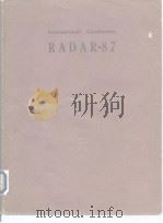 International Confeernce RADAR-87 PDF电子版封面