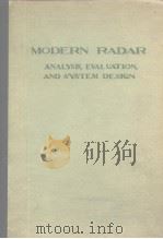 MODERN RADAR ANALYSIS，EVALUATION，AND SYSTEM DESIGN     PDF电子版封面    RAYMOND S.B.ERKOWITZ 