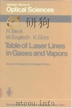 Table oflaser lines in gases and vapors.1978. PDF电子版封面