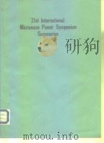 21st International Microwave Power Symposium Summaries PDF电子版封面